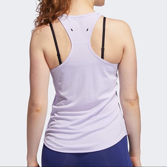 Adidas Own The Run 3-stripes PB purple tank top - Picture 7 of 11